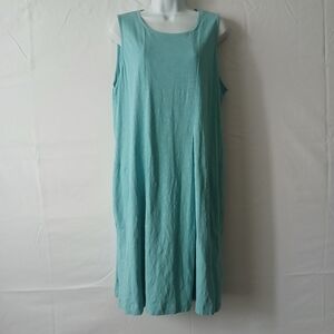 J. Jill Dress Teal Soft Stretch Sz XL Summer Beach Casual Travel Office Work